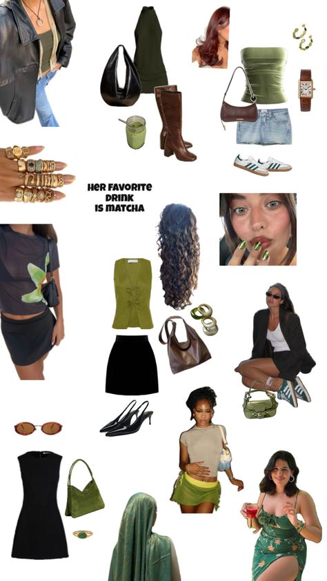 Spiritual Girl Outfits, Blockette Core Outfits, Tyler Concert, Green Outfit Aesthetic, Spiritual Girl, Earth Girl, Core Outfits, Green Outfits, Style Moodboard