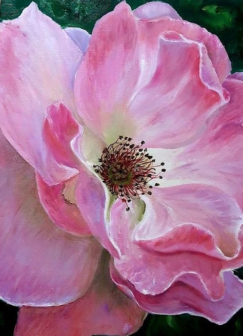 Peonies Painting Acrylic, Janet Pulcho, Ballerina Art Paintings, Peonies Painting, Painting Flowers Tutorial, Peony Painting, Acrylic Painting Flowers, Flower Painting Canvas, Canvas Painting Tutorials