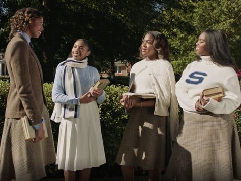 Spelman College Ralph Lauren, Ralph Lauren Black Women, Spelman Ralph Lauren, Ralph Lauren Back To School, Detective Moodboard, Beneatha Younger, Preppy Black Women, Vintage Ralph Lauren Aesthetic, Ralph Lauren Photoshoot