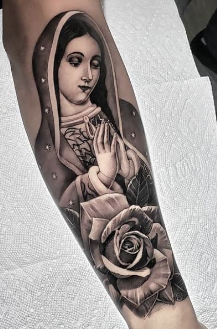 Mary Of Guadalupe Tattoo, Virgen De Guadalupe Tattoo Ideas Forearm, Lady Guadalupe Tattoo, Virgin De Guadalupe Tattoo Ideas, Virgin Mary Tattoos, Virgen De Guadalupe Tattoo Ideas, Mary Tattoos, Mother Mary Tattoos, Collage Tattoo