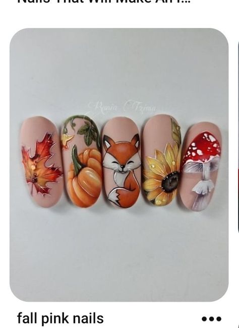 Pumpkin Sunflower Nails, Nails Design Autumn, Nail Art Designs Autumn, Fall Nail Art Autumn, September Nail Art, Fall Nails Ideas Autumn, Autumn Nail Designs, Scarecrows Nails, Autumn Nail Art