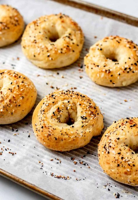 High Protein Bagels with Cottage Cheese - Haute & Healthy Living Skinnytaste High Protein Bagels, Healthy Snack High Protein, High Protein Bagels With Cottage Cheese, Gluten Free Cottage Cheese Bagels, High Protein Cottage Cheese Bagels, Cottage Cheese Bagels Recipe, Protein Bagels With Cottage Cheese, Cottage Cheese Bagels In Air Fryer, Homemade Bagels Healthy