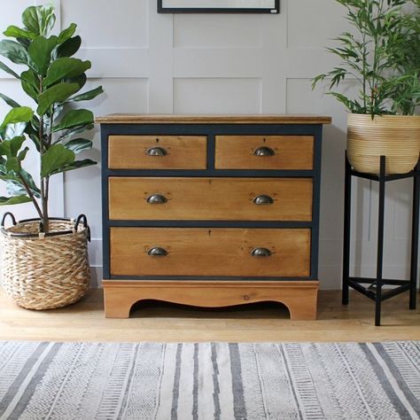 Upcycle Pine Chest Of Drawers, Upcycle Chest Of Drawers, Tall Boy Drawers, Furniture Remake, Dresser Flips, Chest Of Drawers Makeover, Hallway Seating, Palm Springs Decor, Tallboy Dresser