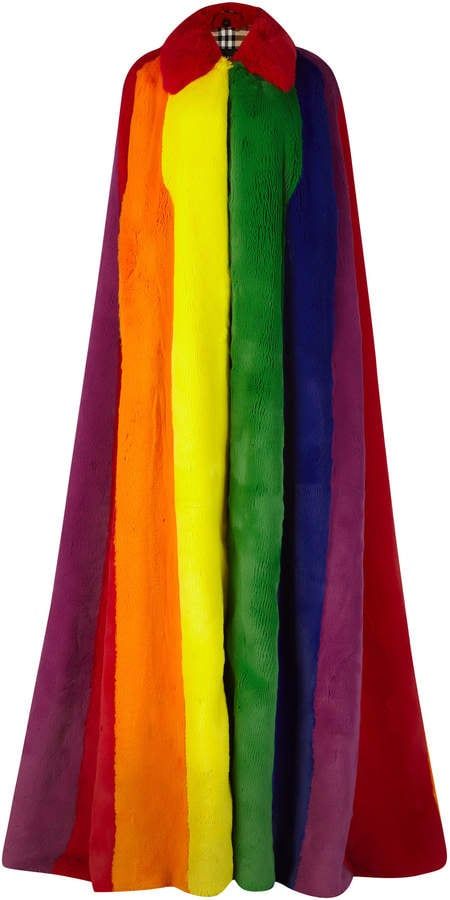 Rejoice — Rainbow Coats Are Here and Ready to Brighten Up Your Winter Wardrobe Burberry Fashion, Purse Accessories, Winter Wardrobe, Moda Operandi, Tie Dye Skirt, Fashion Collection, Burberry, Faux Fur, Photo Galleries