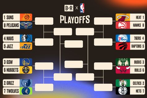 NBA Playoff Bracket Is SET 🔒 | Bleacher Report Sports Bracket Graphic Design, Sports Bracket Design, Playoffs Graphic Design, Bracket Ideas, Basketball Bracket, Sports Design Ideas, Sports Templates, Gaming Banner, Basketball Posters