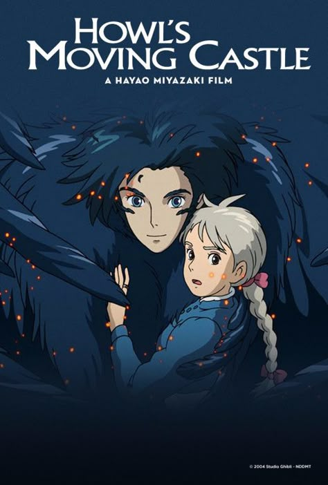 Howl's Moving Castle Howl's Moving Castle Poster, Studio Ghibli Films, Art Studio Ghibli, Studio Ghibli Poster, 하울의 움직이는 성, Japanese Poster Design, Ghibli Artwork, Poster Anime, Howl's Moving Castle