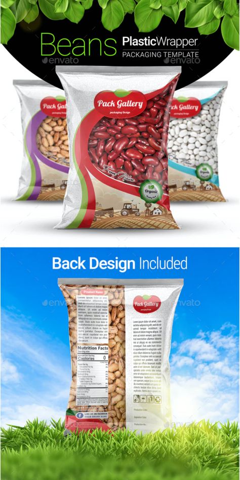 Plastic Packaging Design, Chip Packaging, Beans Beans, Packaging Snack, Rice Packaging, Pinto Bean, Spices Packaging, Paper Bag Design, Fruit Packaging