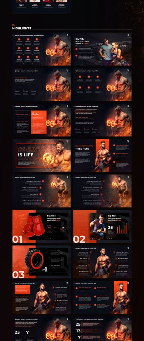 Fitness & Sport Presentation 80 unique PowerPoint slides to create a dynamic and vibrant presentation. #Paid, #Fitness, #Ad, #Sport, #Presentation Dynamic Presentation Design, Fitness Presentation Design, Luxury Catalogue Design, Clean Presentation Design, 3d Presentation Design, Sports Presentation Design, Powerpoint Slides Ideas, Teaser Poster Design Ideas, Luxury Catalogue