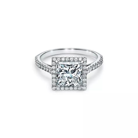 $80,000.00 Tiffany Engagement Rings, Tiffany Soleste, Engagement Rings Halo Princess Cut, Tiffany Diamond Ring, Tiffany Engagement, Unique Engagement Rings Rose Gold, Princess Cut Halo, Tiffany Engagement Ring, Tiffany Rings