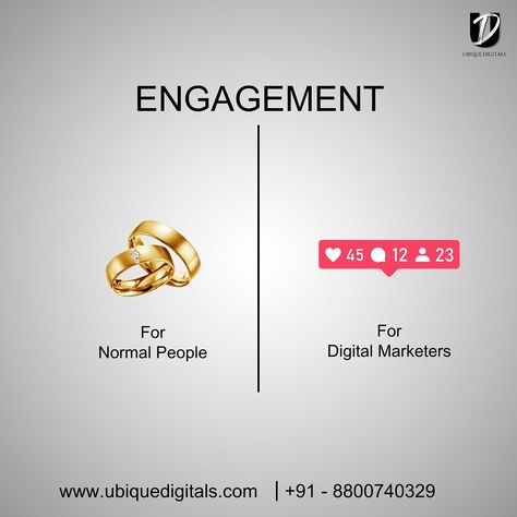 Engagement meaning for Normal people vs Digital Marketers ✅Social Media Management ✅Website Development ✅Influencer Marketing ✅Paid Marketing ✅Content Marketing ✅Search Engine Optimization ✅Graphic Design ✅Google Ads Visit: www.ubiquedigitals.com You can call us on : +91-8800740329 ✨ Follow for more tips, facts and honest social media & marketing talk. . . . . . #digitalmarketing #socialmedia #socialmediamarketing #digitalmedia #ubiquedigitals #marketingagency #Businessgrowth #growyourbus... Content For Social Media Marketing, Website Social Media Design, Website Design Social Media Post, Social Media Marketing Agency Post Ideas, Creative Posts Social Media, Digital Agency Creative Ads, Digital Marketing Design Social Media, Engaging Posts Social Media, Social Media Marketing Creative Ads