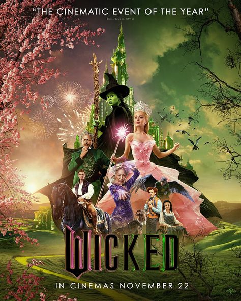 Wicked Poster, Glenda The Good Witch, Wicked Movie, Elphaba And Glinda, Ariana Instagram, Glinda The Good, 3d Poster, Wicked Musical, Witch Of The West