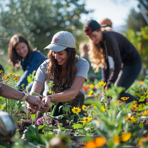 "Community #GardeningFun: Smiling people engaging in a #communitygardening activity, #plantingflowers on a #sunnyday #outdoors. #MakeArt #digitalphotography #download ➡️ Download and 📝 Prompt 👉 https://stockcake.com/i/community-gardening-fun_661340_914491" Happy Community, Smiling People, Dynamic Action, Garden Workshops, Fun Image, Ocean Girl, Community Garden, Community Gardening, Image Downloads