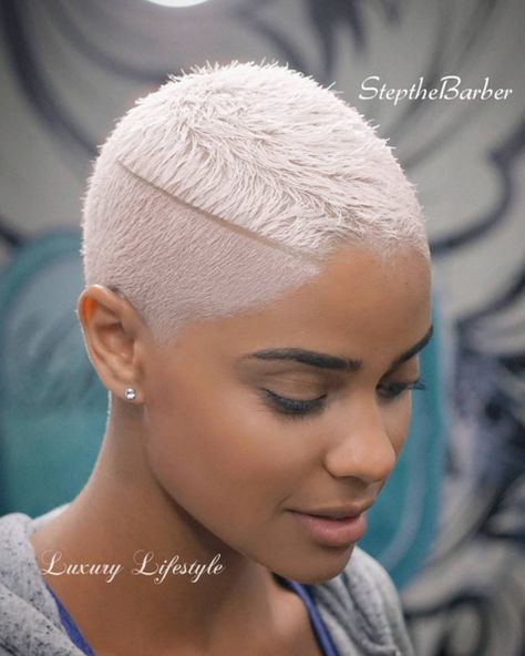 Tapered Haircut For Women, Barber Haircuts, Short Fade Haircut, Short White Hair, Shaved Hair Designs, Natural Hair Cuts, Tapered Hair, Natural Hair Short Cuts, Tapered Haircut