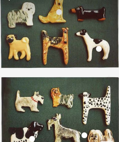 Air Dry Clay Dog, Ceramic Dog, Dog Ceramic, Ceramic Dogs Pottery, Pottery Fridge Magnets, Ceramic Dog Sculpture, Dog Pottery, Clay Magnets, Clay Crafts Air Dry