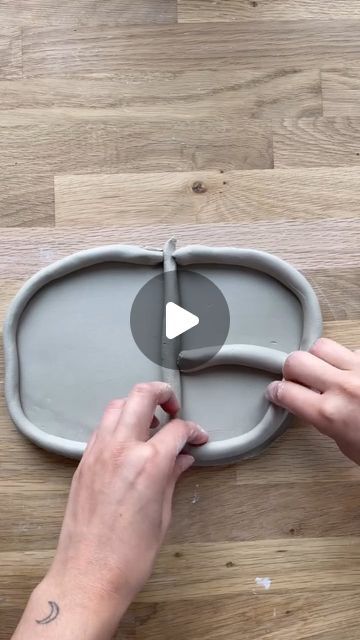 Ceramics Videos on Instagram: "Handbuilding ceramic divided bowl by @helloclayre" Ceramics Videos, Snack Bowl, Snack Bowls, September 10, Snacks, Bowl, Ceramics, On Instagram, Instagram