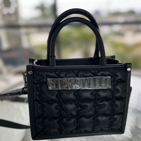 Steve Madden black purse Steve Madden Purse, Steve Madden Handbags, Black Purse, Black Purses, Steve Madden, Purse, Handbags, Closet, Fashion Tips