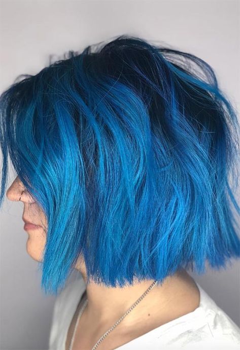 How to Maintain Blue Hair Color Blue Vivid Hair Color, Blue Hair Dark Roots, Blue Hair Balayage, Ice Blue Hair, Denim Blue Hair, Icy Blue Hair, Silver Blue Hair, Blue Hair Dye, Baby Blue Hair