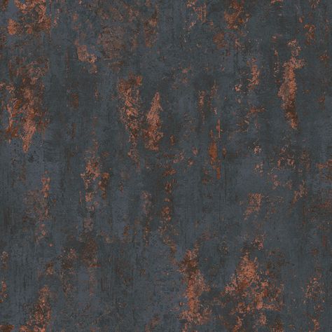 Valentina - NEW - Copper Bedroom, Copper Wallpaper, Industrial Wallpaper, Navy And Copper, Cracked Wall, Wallpaper For Sale, Navy Wallpaper, Casual Chique, Marble Wallpaper