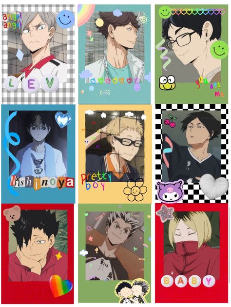 Haikyuu Photocards Printable, Anime Photocards Printable Haikyuu, Anime Poloroid Pictures, Anime Polaroid Printable, Anime Polaroid Aesthetic Printable, Anime Photocards Printable, Haikyuu Polaroid, Anime Polaroids, Anime Polaroid