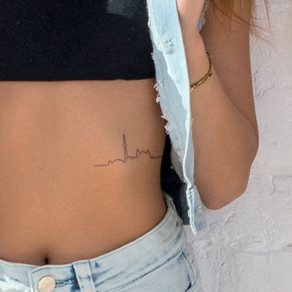 Toronto Brothers Design 'Inkbox' Temporary Tattoos That Look And Feel Real Toronto Tattoo Ideas, Toronto Skyline Tattoo, Canada Tattoo Ideas, Tatted Girl, Tattoo Map, Toronto Tattoo, Canada Tattoo, Tiny Flower Tattoos, Tattoo Toronto