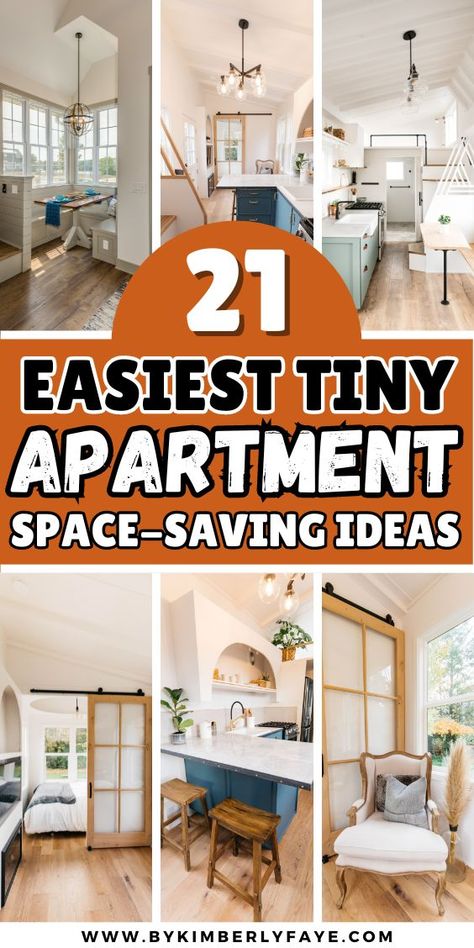 Enlarge your space with these 21+ Easiest Tiny Apartment Ideas That Are Space-Saving, Tiny Apartment Ideas Space Saving, Tiny Apartment Ideas Living Room, Tiny Apartment Ideas Decor Decor For Tiny House, Small Spaces Living, Tiny Kitchen Living Room Combo Apartment, Space Saving Hacks Apartments, Maximizing Apartment Space, Tiny 1 Bedroom Apartment Ideas, Decorating Tiny Apartment, 370 Sq Ft Studio Apartment, Space Saving Small Apartment