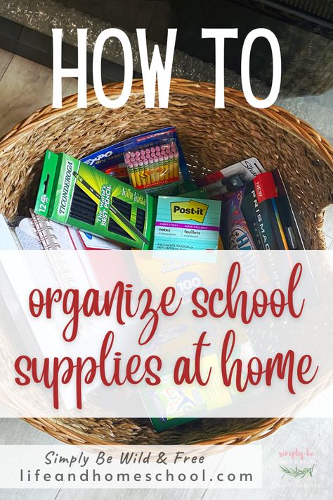 Super simple homeschool organization ideas. Homeschool Organizing Ideas, Homeschool Organization Storage, Organize School Supplies At Home, Homeschool Organization Ideas, Organize Homeschool Supplies, Organizing School Supplies, Organize School Supplies, Organize School, Organizing School