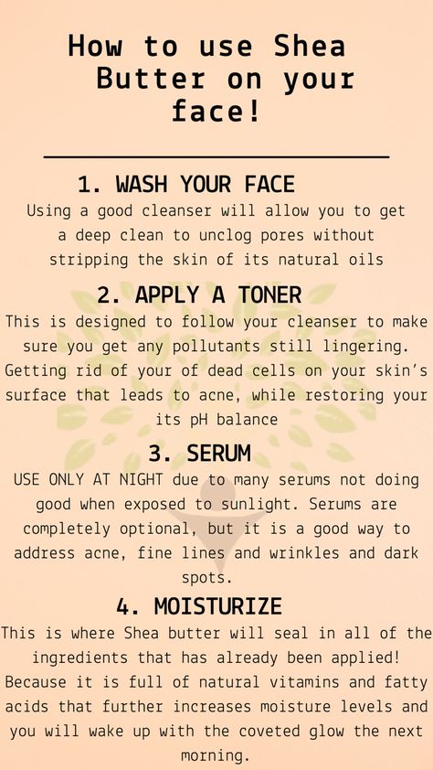 Want to spice up your routine with some shea butter! Heres the perfect steps to that glowing skin youve been wanting! #skincare #sheabutter #routine #glowingskinroutine Shea Butter Face Mask, Shea Butter Skin Care Routine, Benefits Of Shea Butter For Skin, Shea Butter Aesthetic, Shea Butter Benefits Skincare, Shea Butter Face, Skincare Device, Shea Butter Recipes, Shea Butter Benefits