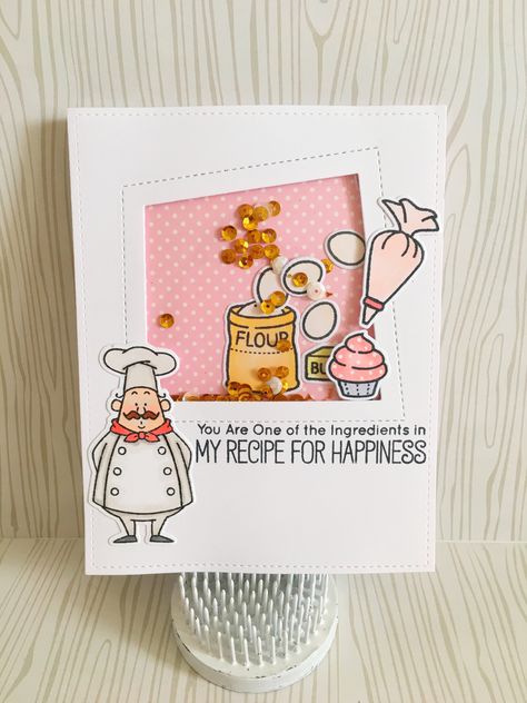 Recipe for success // Maria Russell designs Handmade Menu Card, Menu Card Ideas, Mft Stamps Cards, Recipe For Happiness, Menu Card Design, Art Impressions Cards, Card Design Handmade, My Favorite Things Cards, Food Cards