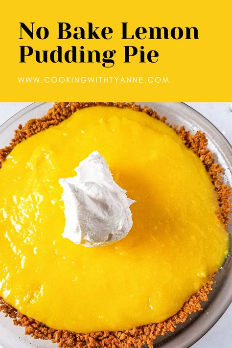 Lemon Jello Pudding Recipes, Lemon Meringue Pudding, Lemon Meringue Pie Recipe With Jello Pudding, Lemon Pudding Pie Recipe, Jello Pudding Pie Recipes, Lemon Pie Recipe Condensed Milk, Lemon Pudding Pie, Instant Pudding Recipes, Dessert Graham