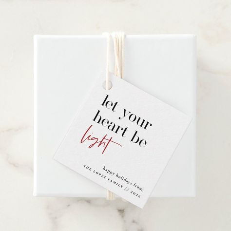 Let Your Heart Be Light Holiday Typography Christmas, Holiday Card Diy, Holiday Favors, Christmas Quote, Card Sayings, Holiday Design Card, Holiday Gift Tags, Modern Typography, Card Illustration