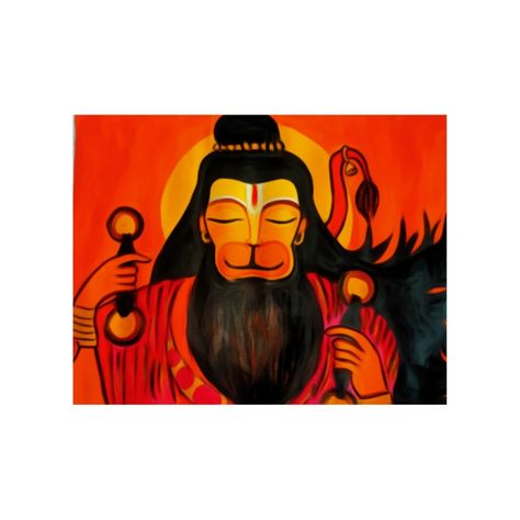 Acrylic painting of Hanuman ji. Hanuman Painting Acrylic, Hindu Tattoo, Hanuman Ji Wallpapers, Easy Rangoli Designs Diwali, Rangoli Designs Latest, Boho Painting, Small Canvas Paintings, Hanuman Ji, Easy Rangoli Designs