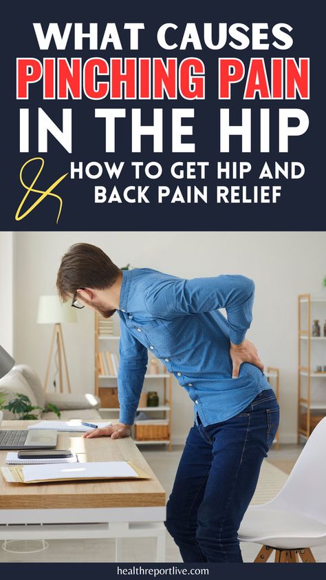 Here is a person holding his back and back Outer Hip Pain, Lower Back And Hip Pain Exercises, Why Do My Hips Ache, Hips Out Of Alignment, Front Hip Stretches For Pain, Hip Out Of Alignment, Sore Hips, Hip Pain Relief, Lower Back Muscles