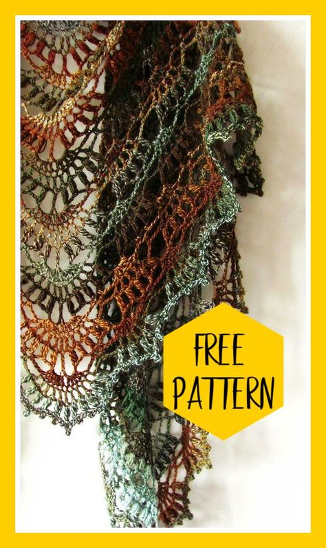 Fall River Shawl, Easy Crochet Shawl Pattern, Shawl Crochet Pattern Easy, Easy Crochet Shawl, Crocheted Shawls, Crocheted Scarves, Crochet Shawl Free, Crochet Shawl Pattern, Crochet Wrap Pattern