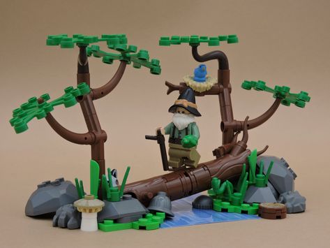 Lego Mountain Ideas, Lego Nature Ideas, Lego Mountain Techniques, Lego Terrain, Lego Viking, Lego Forest, Lego Mountain, Lego Hobbit Moc, Lego Zoo