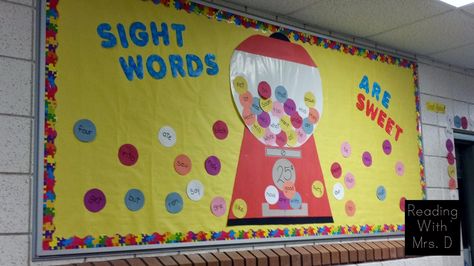 Sight Word Bulletin Board Ideas, Sight Word Bulletin Board, Sight Word Wall, Bulletin Ideas, Preschool Classroom Decor, Word Board, Sight Words Kindergarten, Bulletin Board Decor, Classroom Bulletin Boards