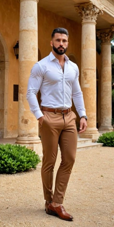 Men In Chinos, Bodybuilder Outfit, Formal Men Outfit Wedding, Jean Marron, Business Casual Attire For Men, Handsome Indian Men, Formal Dresses For Men, Black Outfit Men, Pants Outfit Men