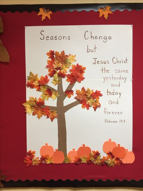 Fall Ccd Craft, Gods Fall Gifts Preschool, Children’s Church Fall Craft, Church Fall Crafts, Jesus Fall Crafts For Kids, Love And Obey God Craft, Fall Vbs Ideas, Fall Craft Ideas For Kids Church, Fall Crafts For Sunday School Kids