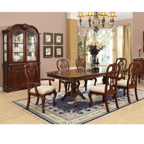 Cavalier Dining Table Traditional Dining Room Furniture, Formal Dining Room Table, Dining Room Table And Chairs, Formal Dining Room Sets, Classic Dining Table, Table With Chairs, Brown Dining Table, Wood Dining Room Table, Dining Room Furniture Sets