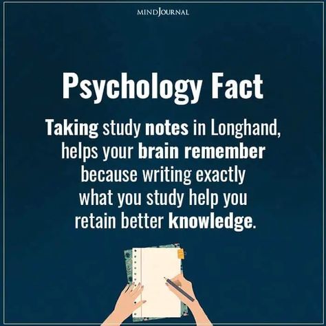 Taking Study Notes In Longhand Check more at https://sharethelinks.com/taking-study-notes-in-longhand/ Psychology Facts In English, Study Of Psychology, Sycology Facts In English, Human Psychology Facts So True, Dark Psychology Facts, Brain Facts Psychology, Psychology Study Notes, What Is Psychology, Study Facts