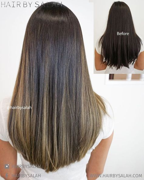 Beige Balayage, Balyage Hair, Lived In Color, Black Hair Balayage, Brunette Hair With Highlights, Balayage Hair Dark, Gorgeous Hair Color, Long Hair Color, Hair Stylies