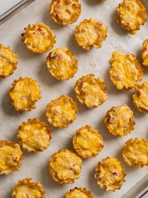 Pimento Cheese Bites | 12 Tomatoes Pimiento Cheese Appetizer, Recipes Using Pimentos, Pimento Cheese Bites, Pimento Cheese Appetizer Ideas, Slow Cooker Potluck, Pimento Cheese Appetizer, Pickle Appetizer Recipes, Party Appetizer Dips, Potluck Favorites