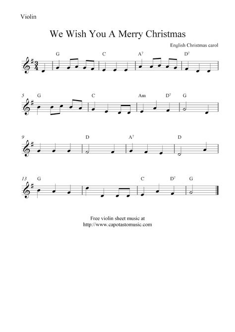 Beginner Violin Sheet Music, Christmas Violin, Beginner Sheet Music, Free Flute Sheet Music, Violin Music Songs, Flute Notes, Easy Violin Sheet Music, Christmas Piano Sheet Music, Free Violin Sheet Music