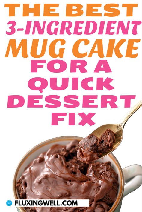 A gooey mug cake ready to eat Cup Of Cake Microwave, Coffee Cup Desserts Mug Cakes, Easy Chocolate Mug Cake 3 Ingredients, 3 Ingredient Chocolate Mug Cake, 1 2 3 Cake In A Cup, Microwave Mug Cake 3 Ingredient, Mug Cake For One, Mug Cakes Microwave Easy 3 Ingredients, Cupcake In A Mug Recipe