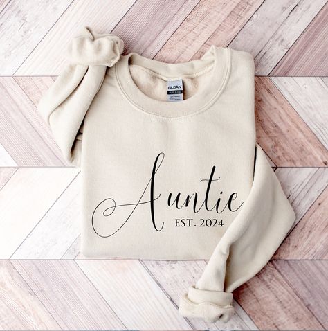 Custom Auntie Sweatshirt, Birthday Present Big Sister Gift, Aunt Sweatshirt, Cool Auntie Shirt, Auntie Sweaer, in my auntie era, EST 2024 Aunt And Niece Shirts, Aunt And Niece, Aunt Sweatshirt, Simple Sweatshirt, Aunt Shirt, New Aunt, Auntie Shirts, Aunt Shirts, Auntie Gifts