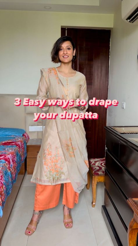 Dupatta Draping Styles On Suit, Drape Dupatta, Dupatta Draping Styles, Dupatta Draping, Draping Styles, Kurti Neck, Kurti Neck Designs, Makeup For Beginners, Family Activities