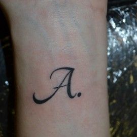 Cursive Letter A Tattoo, A Tattoo Letter For Men, A Font Tattoo, The Letter A Design, A Tattoo Letter Initial, Letter A Tattoo Ideas, A Initial Tattoo, A Tattoo Letter, A Letter Tattoo