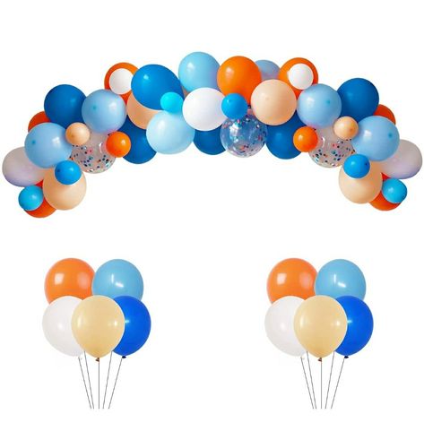 Blippi Birthday Party Decorations, Bluey Themed Birthday Party, Light Blue Balloons, Blippi Birthday Party, Blippi Party, Backdrop Easy, 2nd Birthday Party For Girl, Bluey Birthday Party, Decorations Birthday Party