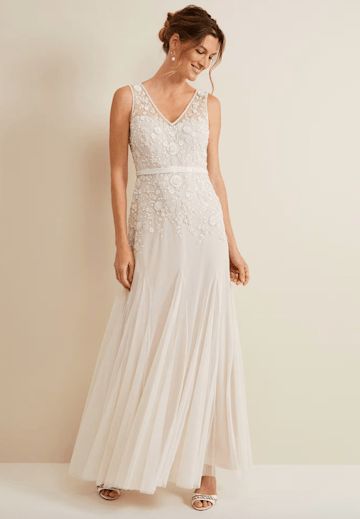 12 best casual wedding dresses 2023: Simple & low-key bridal gowns for a small ceremony | HELLO! Non Traditional Wedding Dress Casual Vintage, Simple Wedding Dress For Short Women, Informal Wedding Dress Casual, No Train Wedding Dress, Simple Unique Wedding Dresses, Second Wedding Dress Over 40, Amazon Wedding Dress, 2nd Marriage Wedding Dress, Wedding Dress Over 40