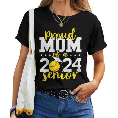 Shop Senior Mom 2024 Softball Senior 2024 Class Of 2024 Women T Shirt. Available on many styles, sizes, and colors. High School Graduation Outfit, Raglan Shirt Women, Wrestling Mom, Class Of 2025, Volleyball Mom, Husband Shirts, Class Of 2024, Graduation Outfit, Proud Mom