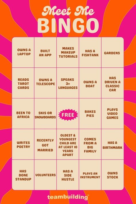 16 Fun Get to Know You Games & Activities for Adults Bingo Game Ideas, Game Ideas For Adults, Free Bingo Cards, Printable Bingo Games, Get To Know You Activities, Bingo Template, Diy Bird Bath, Birthday Activities, Fun Questions To Ask